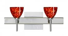  2SW-185841-LED-CR-SQ - Besa Divi Wall With SQ Canopy 2SW Garnet Chrome 2x5W LED