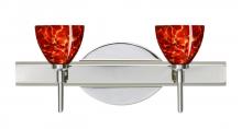  2SW-185841-LED-CR - Besa Divi Wall 2SW Garnet Chrome 2x5W LED