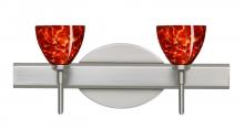  2SW-185841-LED-SN - Besa Divi Wall 2SW Garnet Satin Nickel 2x5W LED