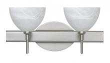  2SW-467952-LED-SN - Besa Wall Brella Satin Nickel Marble 2x5W LED