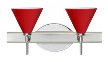  2SW-5121RM-LED-CR - Besa Wall Kani Chrome Ruby Matte 2x5W LED