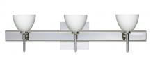  3SW-185807-LED-CR-SQ - Besa Divi Wall With SQ Canopy 3SW Opal Matte Chrome 3x5W LED