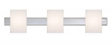  3SW-TITO07-CR - Besa, Tito Vanity, Opal Matte, Chrome Finish, 3x40W Halogen