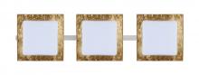  3WS-7735GF-LED-SN - Besa Wall Alex Satin Nickel Opal/Gold Foil 3x5W LED