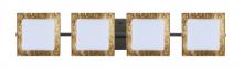 Besa Lighting 4WS-7735GF-LED-BR - Besa Wall Alex Bronze Opal/Gold Foil 4x5W LED