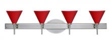  4SW-5121RM-LED-CR - Besa Wall Kani Chrome Ruby Matte 4x5W LED