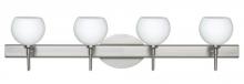 Besa Lighting 4SW-565807-LED-SN - Besa Wall Palla 5 Satin Nickel Opal Matte 4x5W LED