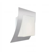  AXIS10-LED-SL - Besa, Axis 10 Sconce, Opal/Silver, 1x9W LED