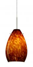  B-171318-LED-SN - Besa Pendant for Multiport Canopy Pera 6 Satin Nickel Amber Cloud 1x5W LED