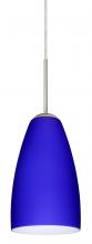  J-1511CM-SN - Besa Riva 9 Pendant For Multiport Canopy Satin Nickel Cobalt Blue Matte 1x75W Medium