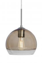  J-ALLY8SM-EDIL-SN - Besa, Ally 8 Cord Pendant For Multiport Canopy, Smoke/Clear, Satin Nickel Finish, 1x5