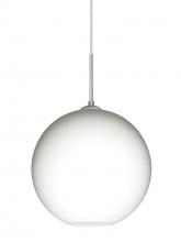  J-COCO1207-LED-SN - Besa Coco 12 Pendant For Multiport Canopy, Opal Matte, Satin Nickel Finish, 1x9W LED