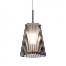 Besa Lighting J-DIONSM-LED-BR - Besa Dion Pendant for Multiport Canopy, Smoke Shade, Bronze Finish, 1x9W LED