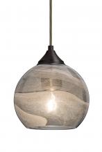  J-JILLYSM-BR - Besa, Jilly Cord Pendant For Multiport Canopy, Vapor Smoke, Bronze Finish, 1x60W Medi