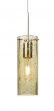  J-JUNI10GD-SN - Besa, Juni 10 Pendant For Multiport Canopy, Gold Bubble, Satin Nickel, 1x60W Medium B