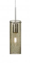  J-JUNI10LT-SN - Besa, Juni 10 Pendant For Multiport Canopy, Latte Bubble, Satin Nickel, 1x60W Medium