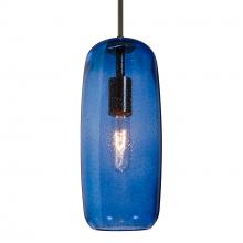  J-PINOT13BL-BR - Besa, Pinot 13 Cord Pendant for Mulitport Canopy, Blue Bubble, Bronze FInish 1x60W In