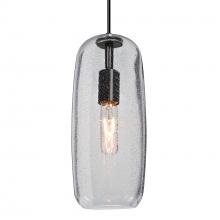  J-PINOT13CL-BK - Besa, Pinot 13 Cord Pendant for Mulitport Canopy, Clear Bubble, Black FInish 1x60W In