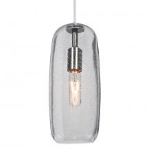  J-PINOT13CL-SN - Besa, Pinot 13 Cord Pendant for Mulitport Canopy, Clear Bubble, Satin Nickel FInish 1