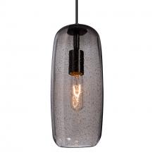  J-PINOT13SM-BK - Besa, Pinot 13 Cord Pendant for Mulitport Canopy, Smoke Bubble, Black FInish 1x60W In