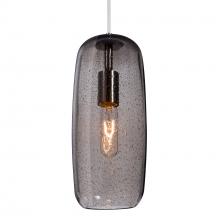  J-PINOT13SM-SN - Besa, Pinot 13 Cord Pendant for Mulitport Canopy, Smoke Bubble, Satin Nickel FInish 1