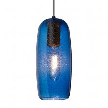  J-PINOT9BL-EDIL-BK - Besa, Pinot 9 Cord Pendant for Mulitport Canopy, Blue Bubble, Black FInish 1x40W LED