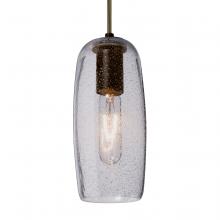  J-PINOT9CL-BR - Besa, Pinot 9 Cord Pendant for Mulitport Canopy, Clear Bubble, Bronze FInish 1x60W In