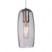  J-PINOT9CL-SN - Besa, Pinot 9 Cord Pendant for Mulitport Canopy, Clear Bubble, Satin Nickel FInish 1x