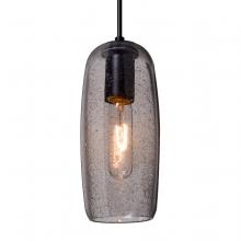  J-PINOT9SM-BK - Besa, Pinot 9 Cord Pendant for Mulitport Canopy, Smoke Bubble, Black FInish 1x60W Inc