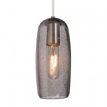  J-PINOT9SM-SN - Besa, Pinot 9 Cord Pendant for Mulitport Canopy, Smoke Bubble, Satin Nickel FInish 1x