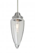  J-SULUCL-SN - Besa, Sulu Cord Pendant For Multiport Canopy, Clear Bubble, Satin Nickel Finish, 1x60