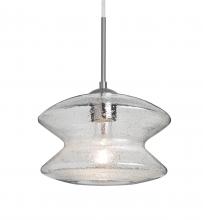  J-ZENCL-SN - Besa, Zen Cord Pendant For Multiport Canopy, Clear Bubble, Satin Nickel Finish, 1x60W