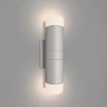 Besa Lighting KAYA24-SW-SL - Besa Kaya 24 Sconce, Satin White Glass, Silver Finish, 2x60W Medium Base