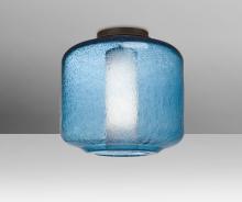  NILES10BOC-BR - Besa Niles 10 Ceiling, Blue Bubble/Opal, Bronze Finish, 1x60W T10