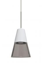  RXP-TIMO6WS-LED-BR - Besa, Timo 6 Cord Pendant,Smoke/White, Bronze Finish, 1x9W LED