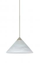  X-117652-LED-SN - Besa Pendant For Multiport Canopy Kona Satin Nickel Marble 1x5W LED