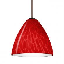 Besa Lighting X-1779RC-LED-BR - Besa, Mia Cord Pendant for Multiport Canopy, Red Cloud, Bronze Finish, 1x5W LED