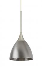  X-1858MN-LED-SN - Besa Divi Pendant, Metal Satin Nickel, Satin Nickel, 1x9W LED