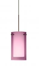  X-A44007-LED-BR - Besa Pendant For Multiport Canopy Pahu 4 Bronze Transparent Amethyst/Opal 1x5W LED