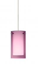 Besa Lighting X-A44007-LED-SN - Besa Pendant For Multiport Canopy Pahu 4 Satin Nickel Transparent Amethyst/Opal 1x5W