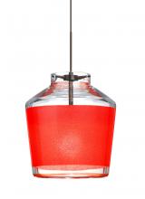  X-PIC6RD-LED-BR - Besa Pendant For Multiport Canopy Pica 6 Bronze Red Sand 1x5W LED