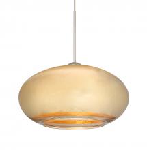  XP-2492GF-LED-SN - Besa Pendant Brio 7 Satin Nickel Gold Foil 1x5W LED