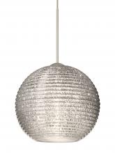  XP-4615GL-LED-SN - Besa Pendant Kristall 6 Satin Nickel Glitter 1x5W LED