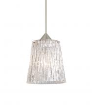  XP-5125GL-LED-SN - Besa Pendant Nico 4 Satin Nickel Stone Glitter 1x5W LED