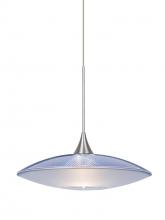  XP-6294BL-SN - Besa Pendant Spazio Satin Nickel Blue/Frost 1x50W Halogen