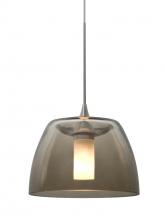 Besa Lighting XP-SPURSM-SN - Besa Spur Cord Pendant, Smoke, Satin Nickel Finish, 1x35W Halogen