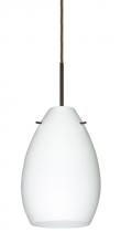 Besa Lighting 1BC-171307-HAL-BR - Besa Pera 6 Pendant Bronze Opal Matte 1x40W Halogen