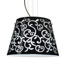  1KV-4394BD-BR - Besa Pendant Amelia 18 Bronze Black Damask 3x100W A19