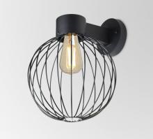 Besa Lighting SULTANA-G-WALL-EDIL-BK - Besa, Sultana Globe Wall Sconce, Black Finish, 1x4W LED Filament