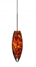  1XC-409618-BR - Besa Pendant Juliette Bronze Amber Cloud 1x35W Halogen